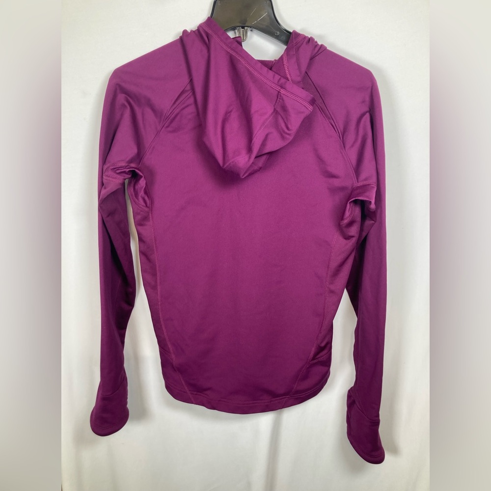 Nike Dri-Fit Rich Purple Half Zip Athletic Hoodie with Hand Warmer Cuffs Sz M - Picture 5 of 5